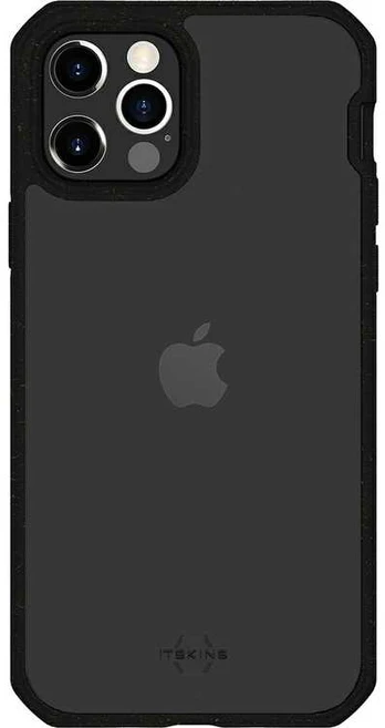 ITSKINS FERONIABIO PURE Cover til iPhone 12 Pro Max®. Sort og transparent