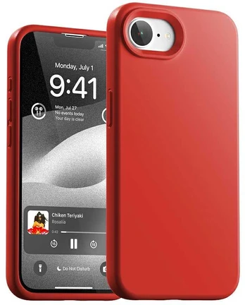 Dėklas Mercury Silicone do iPhone 16e raudona