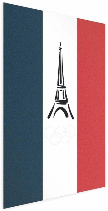 Artgeist Plakatas - Graphic Eiffel Tower Against the French Flag