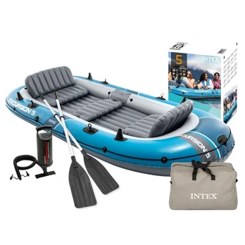 Inflatable boat Excursion 5, 5-person, with pump, 2 oars and bag, INTEX 66325