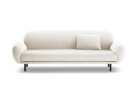 Boucle Sofa, "Poppy", 3 Seats, 208x72x82, White