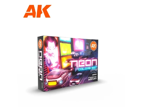 AK Interactive - 3rd generation - Akrilinių dažų rinkinys Neon Colors, AK11610