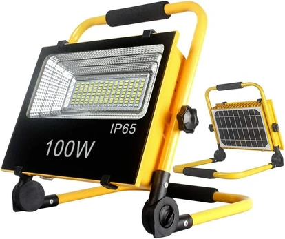 Darbo žibintas 100w su saulės elementu