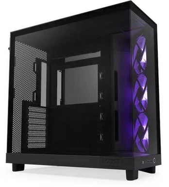 Korpusas NZXT H6 Flow, skaidri/juoda