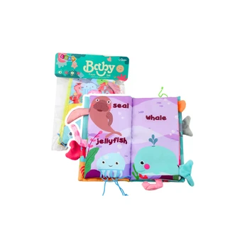 Lean Toys Soft Sensory Book Sea Animals Rustling Squeaker