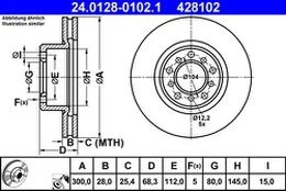 ATE 24.0128-0102.1 Brake Disc kaina
