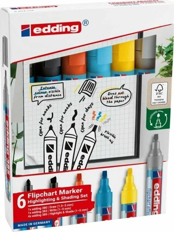 Edding Flipchart Effects Marker 6 spalvos