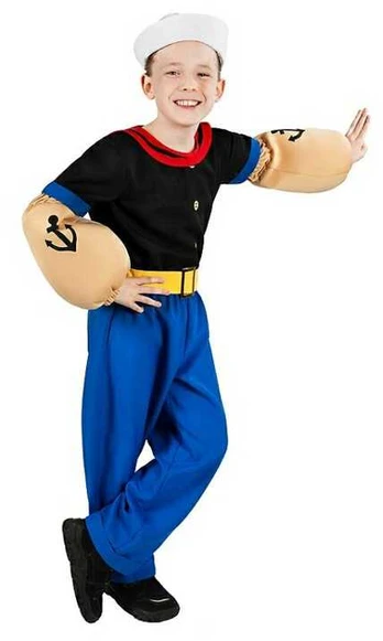 Mask World Skipper Skræk Børnekostume (Str. 110-116)