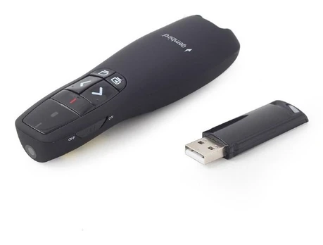 Gembird WP-L-12 wireless presenter RF Black