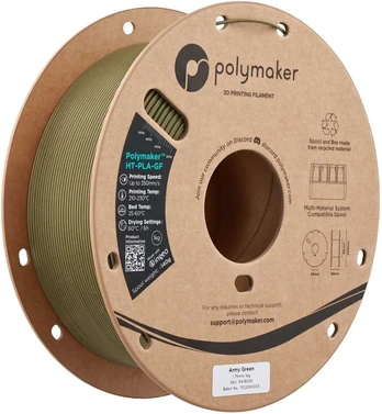 Polymaker HT-PLA-GF 1.75mm 1kg - Army Žalias