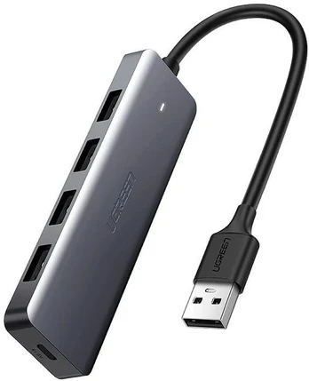 UGREEN HUB USB-A to 4x USB-A 3.0 / 1x micro-USB power supply - Gray