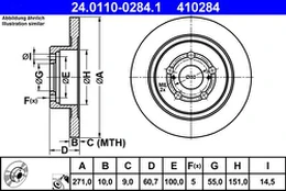 ATE 24.0110-0284.1 Brake Disc