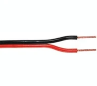 Laidas kolonėlėms 2x0.5mm² juodas/raudonas (varinis)