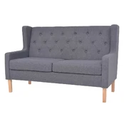 Dvivietė sofa, audinys, pilka kaina
