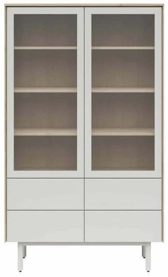 Spintelė - vitrina Ema, rusva, 40 cm x 105 cm x 177 cm