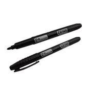 Juodas dvigubas markeris 1-2 mm kaina