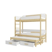 Three-person bunk bed with mattresses QUEEN 200x90 kaina