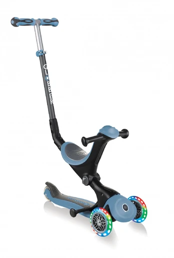 Paspirtukas GLOBBER Go Up Deluxe Lights, mėlynas