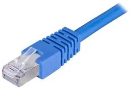 Deltaco F/UTP Cat6 patch cable, LSZH, 1.5m, mėlynas