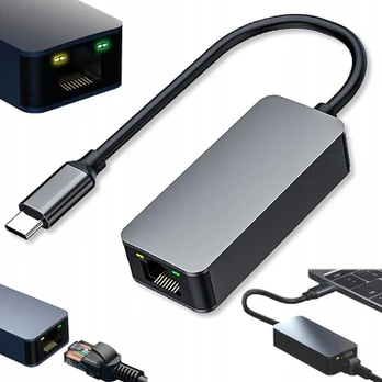 Arthon Usb-c Ethernet Hub 2.5 Gbps Type-c adapteris usbc