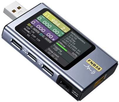 USB testeris su Bluetooth 140W FNIRSI FNB58