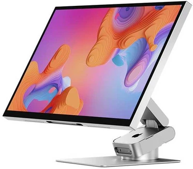 Monitorius ALOGIC Aspekt 32" Omni Fold Stand For Mac Mini - Sidabrinis