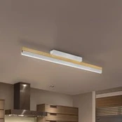 "Quitani" LED lubinis šviestuvas "Keijo", nikelis / ąžuolas