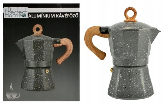 Aliumininis kavos virimo aparatas 3 puodeliams 150 ml pilkas