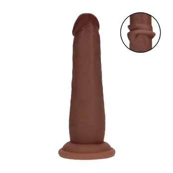 Dual Density Silicone Model 6 Sliding Skin 15.5cm Brown Intimate Device