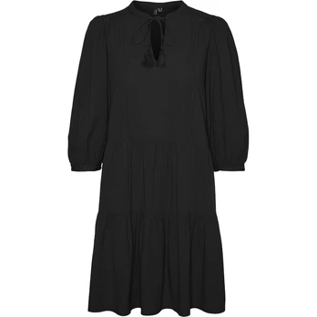 Mini suknelė moterims, Juoda, VMPRETTY 3/4 TUNIC W
