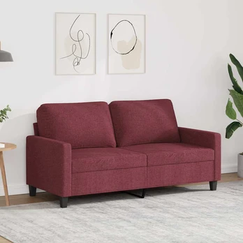 Dvivietė sofa, raudonojo vyno spalvos, 140cm, audinys