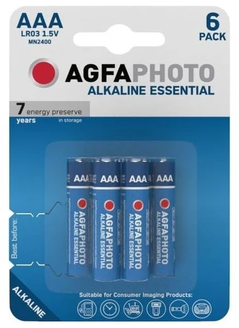 Maitinimo elementai AGFAPHOTO Alkaline Essential Micro Battery, 4 vnt., AAA, LR03