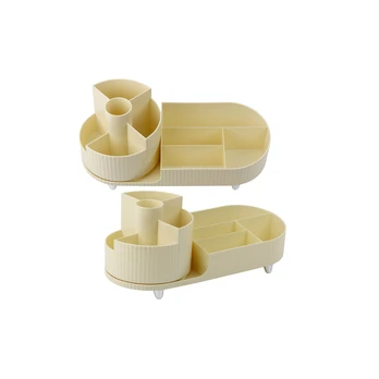 Lean Multifunctional Organizer for Cosmetics, Rotating, Roomy, rusvai gelsvas