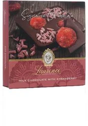Handmade milk chocolate with strawberries Laurence, 100 g