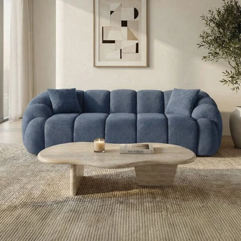 Trivietė sofa Octavio, tamsiai mėlyna