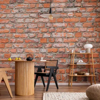 Artgeist Fototapetas - Loft Wall - Pattern Imitating an Old Raudona Brick