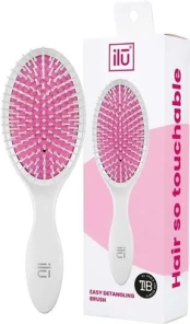 Plaukų šukos Ilu Easy Detangling, balta/rožinė kaina