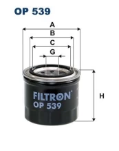 Alyvos filtras FILTRON OP 539 kaina