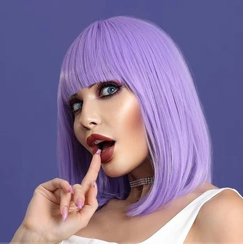 Perukas Premium Wig, violetinis, Universalus