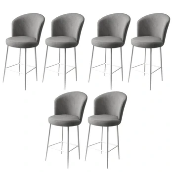 Baro kėdės rinkinys (6 vienetai) Fora - Grey, White
