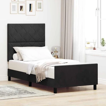 Lovos rėmas Juodas 90x200 cm Aksomas