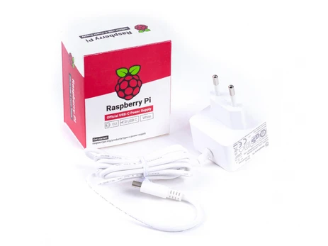 Raspberry Pi4 oficialus maitinimo šaltinis USB-C 5.1V 3A (baltas)