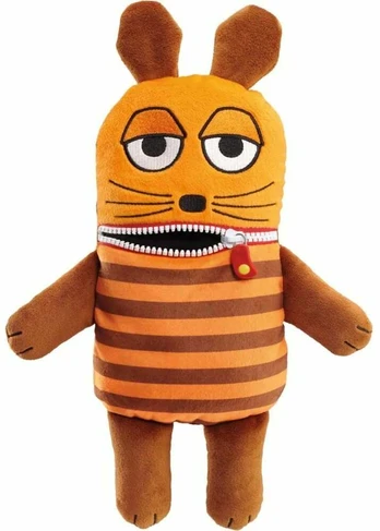 Pliušinis žaislas Schmidt Worry Eater Mouse, rudas/oranžinis, 34 cm