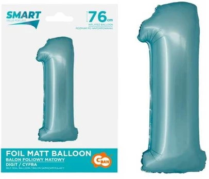 GoDan Balon fol Smart Cyfra1 j.niebmat76cm CH-SJN1 58854