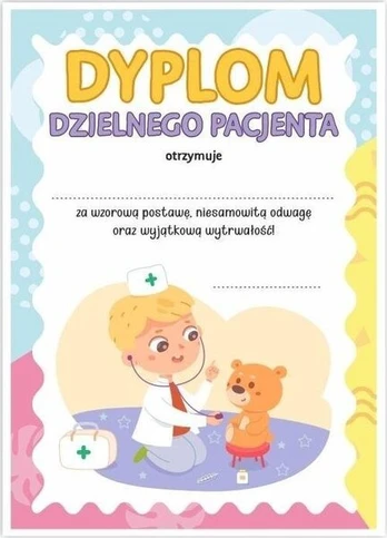 A5 drąsaus paciento diplomas - Mažasis gydytojas 10vnt - LearnHow