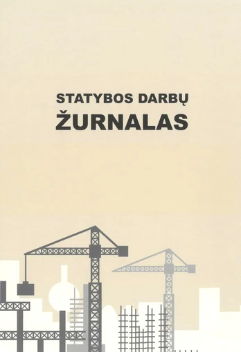 Statybos darbų žurnalas, A4, 104 lapai