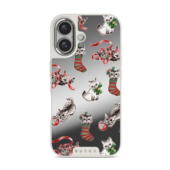 Merry Kitty - iPhone 16 Case, Elite Mirror Light (MagSafe) / Silver