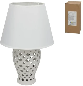 Keraminė lempa, 25.00 × 25.00 × 38.50 cm, DECORLIFE