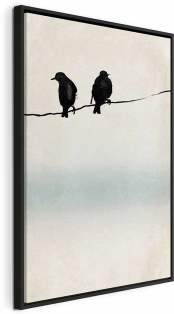 Artgeist Paveikslas - Frozen Sparrows (1 Part) Vertical