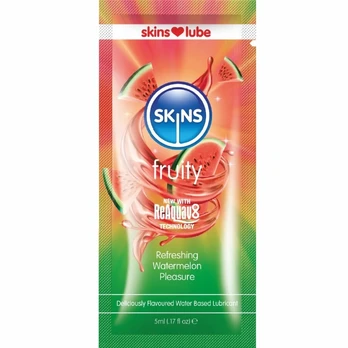 SKINS Fruity Water-Based Lubricant Watermelon 5ml Single-Dose Sachet
